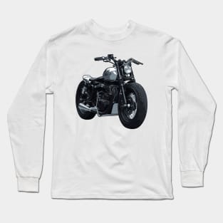 Classic 500 Bike Custom Bobber Illustration Long Sleeve T-Shirt